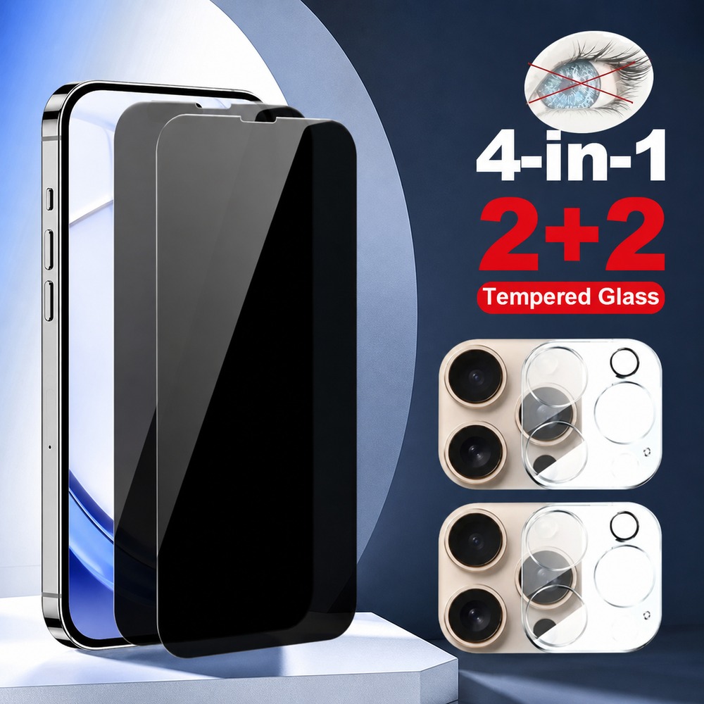 Realme Gt 6 - 2+2PCS Cristal Templado de Privacidad para